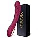 Silikon G-Punkt Vibrator Sexspielzeug Vibratoren für sie Klitoris leise, Realistische Dildo Analvibrator für Sie Frauen und Paare mit 12 Vibrationsmodi (Rotwein)