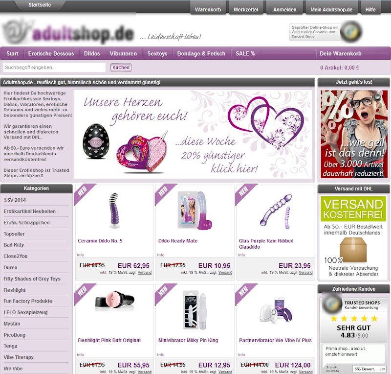 Erotikshop Adultshop Screenshot Erotikshop Adultshop Screenshot © Adultshop